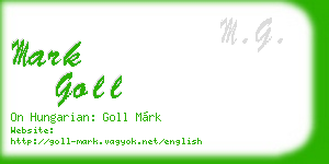mark goll business card